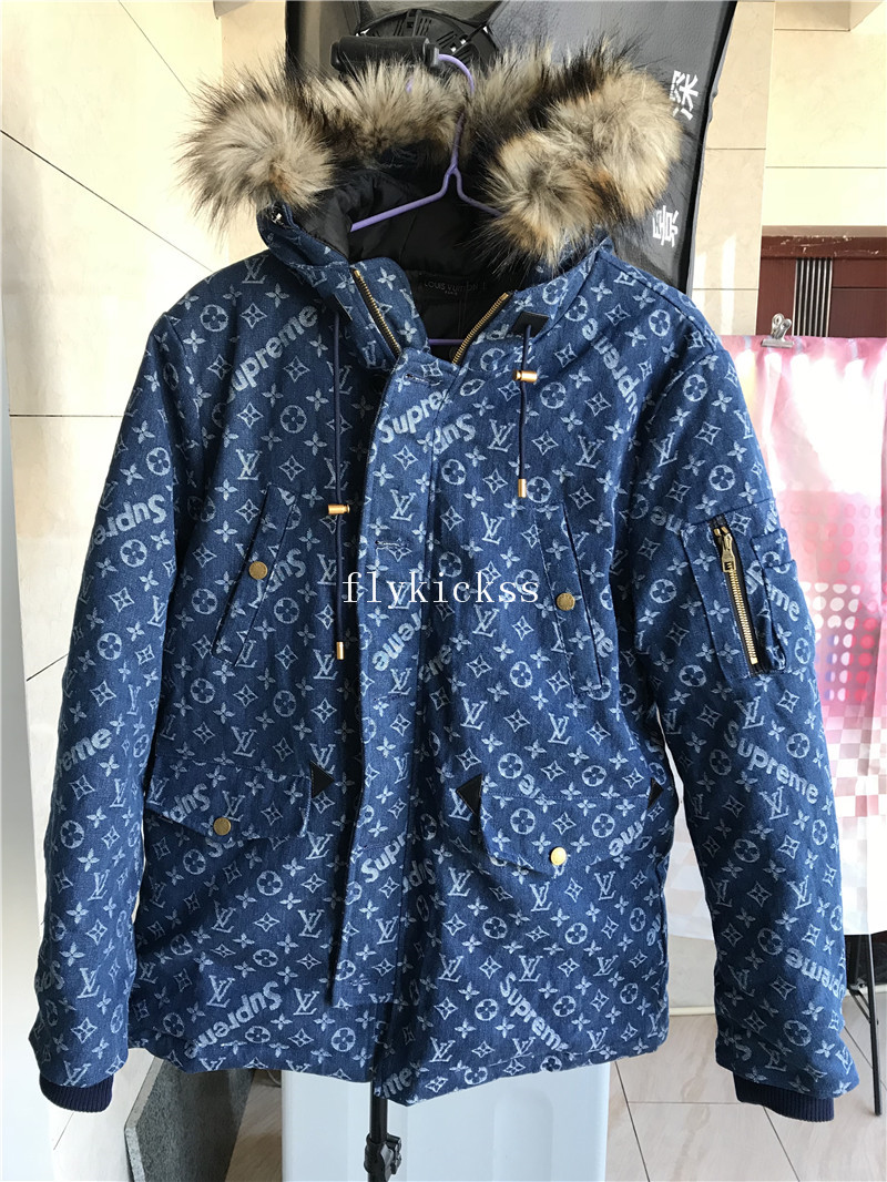 LVS Supreme Blue Denim Coat